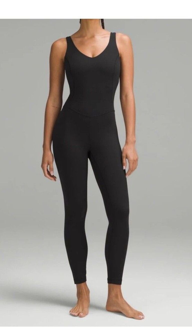 Lululemon Align Bodysuit 25" Black size 10 one piece